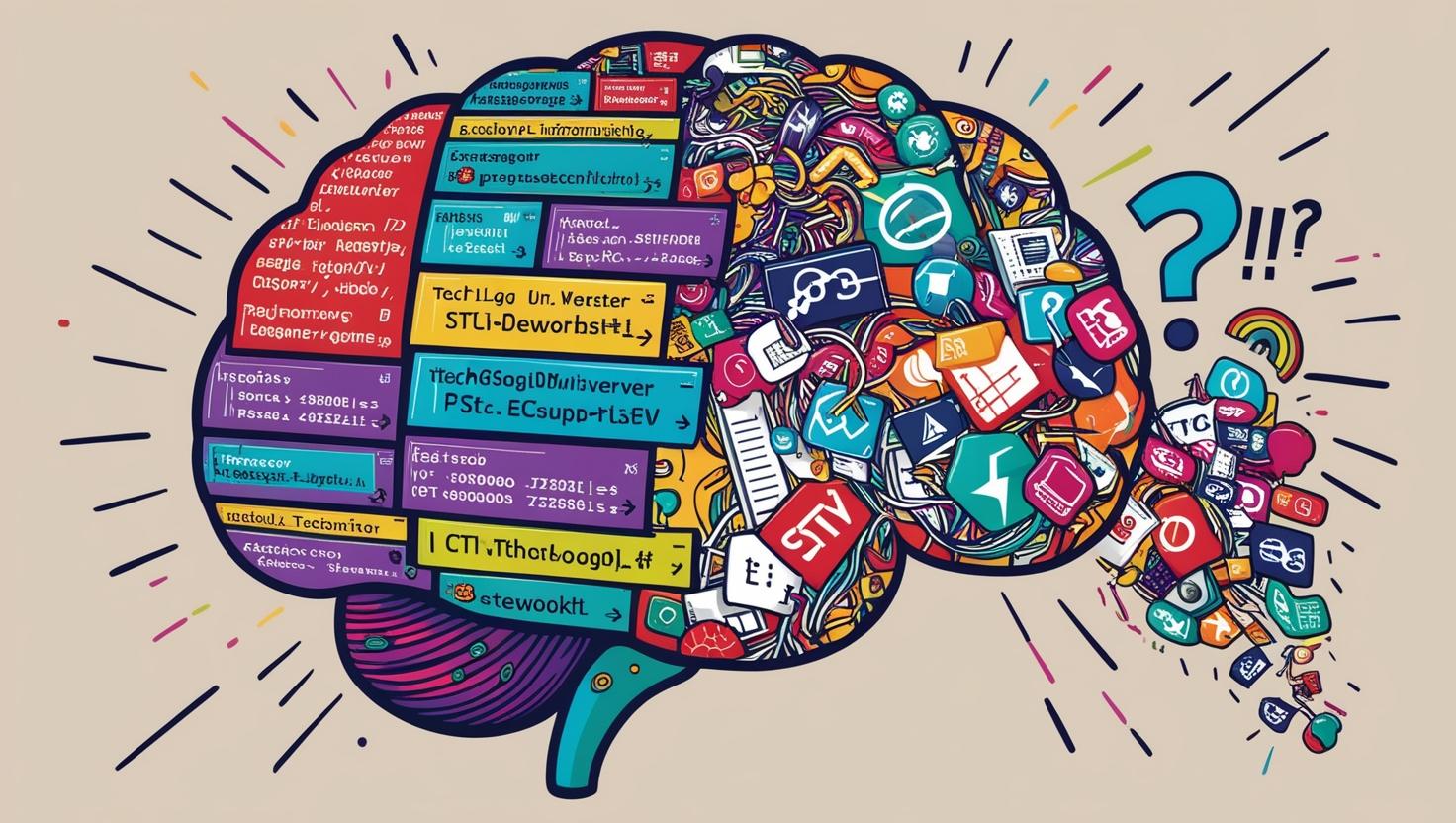 Brain with a lot of parts