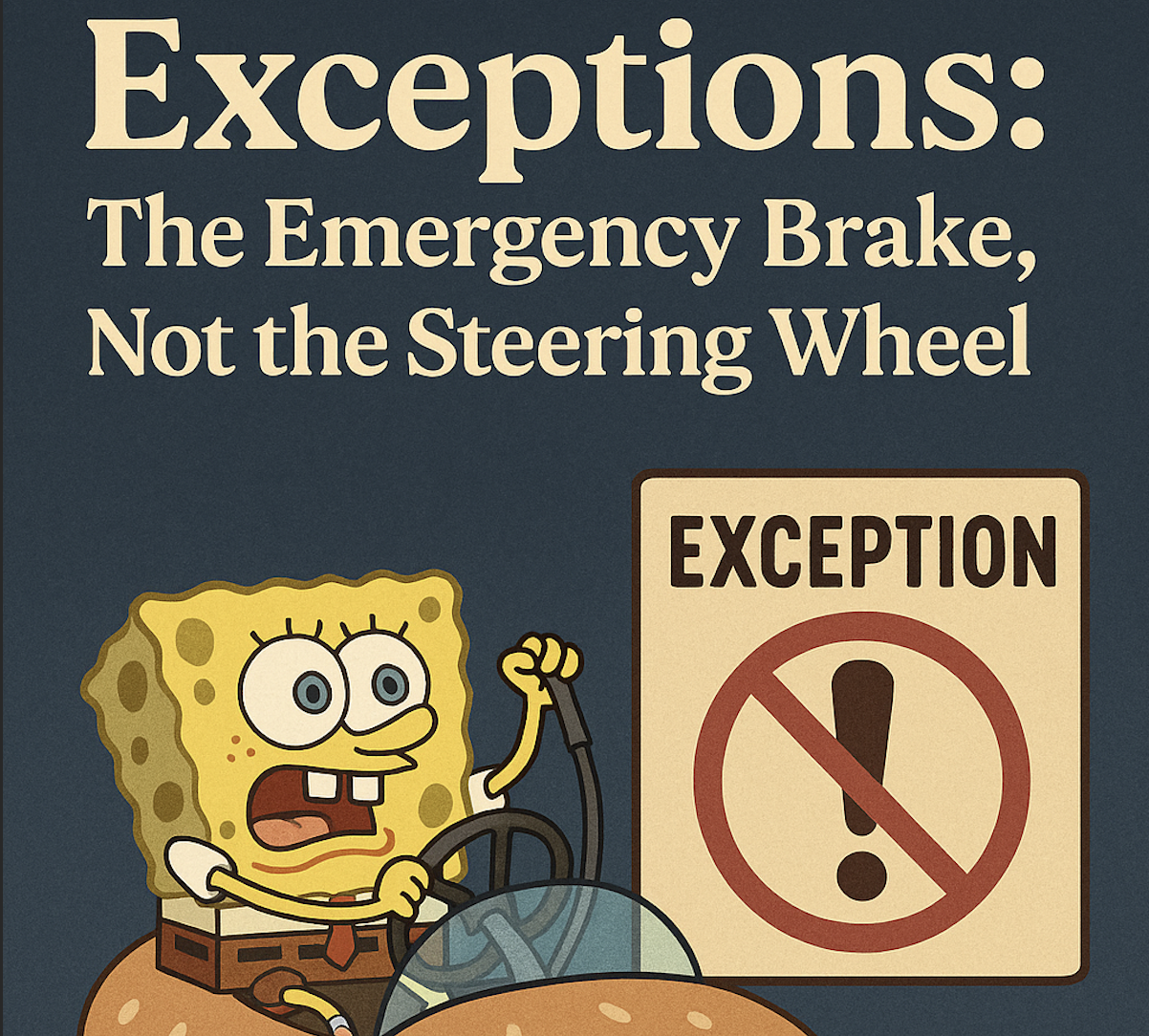 Exceptions: The Emergency Brake, Not the Steering Wheel